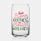 Vrolijke Pasen Typografie - Bunny Kisses Blikvorm Glas (Achterkant)