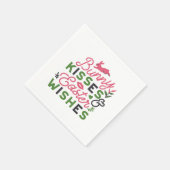 Vrolijke Pasen Typografie - Bunny Kisses Servet (Hoek)