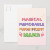 Vrolijke pastel magische mama Moederdag Feestdagenkaart (Voorkant / Achterkant)