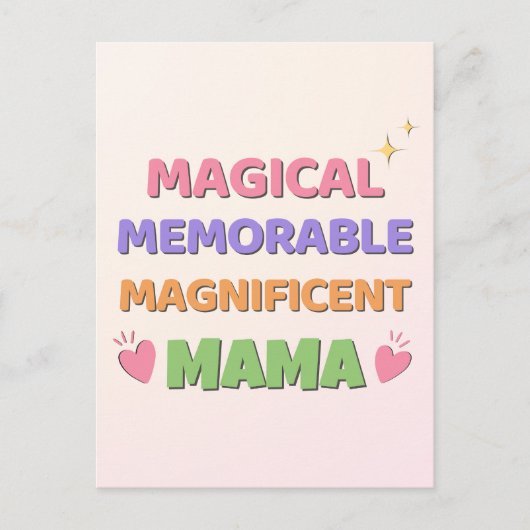 Vrolijke pastel magische mama Moederdag Feestdagenkaart (Voorkant)