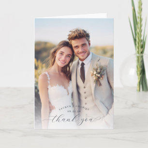 Vrolijke Pastel Romantische Foto Bedankkaart