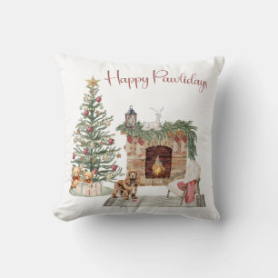 Vrolijke Pawlidays Hondenontwerp - Cocker Spaniel Kussen