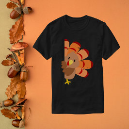 Vrolijke Peeking Turkije Thanksgiving T-shirt