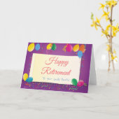 Vrolijke pensionering van uw Lady Parts Kaart (Gele Bloem)