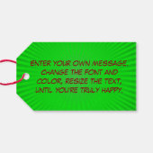 Vrolijke peperkoek man met kerstmuts cadeaulabel (Achterkant Horizontaal)