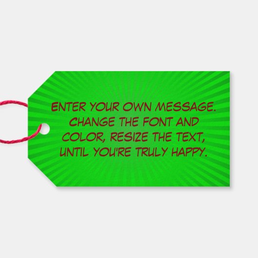 Vrolijke peperkoek man met kerstmuts cadeaulabel (Achterkant Horizontaal)