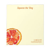 Vrolijke Persoonlijke Citrus Squeeze de Dag Notitieblok (Voorkant)