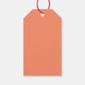 Vrolijke Perzik Bloemenkrans Cadeaulabel (Achterkant)