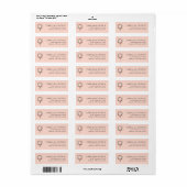 Vrolijke Perzik Bloemenkrans Etiket (Full Sheet)
