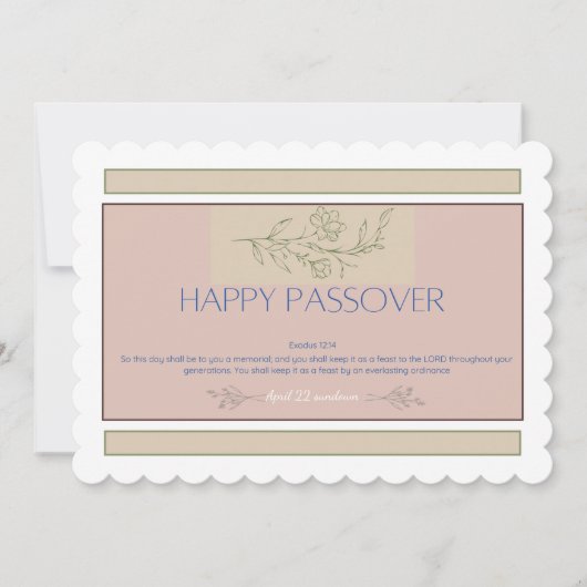vrolijke Pesach-geschrift Kaart (Voorkant)