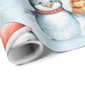 Vrolijke pinguïn cadeauverpakking cadeaupapier (Rol Hoek)
