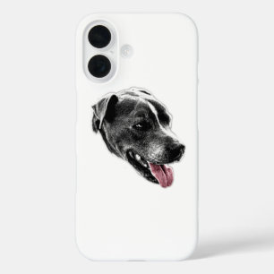 Vrolijke Pitbull Mix rode tong telefoonhoesje iPhone 16 Hoesje