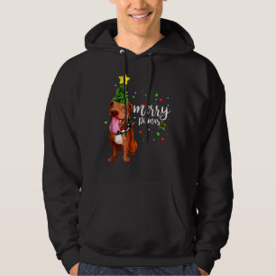 Vrolijke Pitmas Pitbull Kerstboom Hoodie