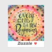 Vrolijke Plezier Nieuw Beginnen Inspirerend Sticker (Vel)
