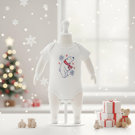 Vrolijke Polar Beer Winter Holiday Design Romper