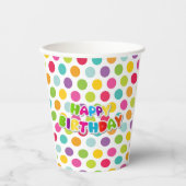 Vrolijke Polka Dot Party Cups Papieren Bekers (Voorkant)