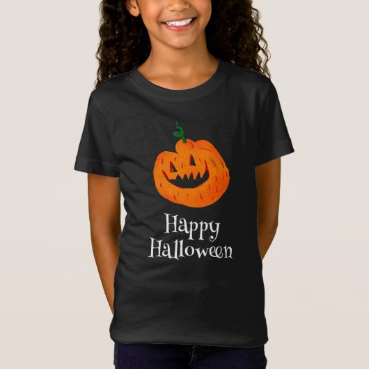 Vrolijke pompoen: Halloween T-shirt (Voorkant)