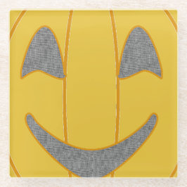 Vrolijke pompoen kostuum ontwerp Halloween Sinaasa Glazen Onderzetter