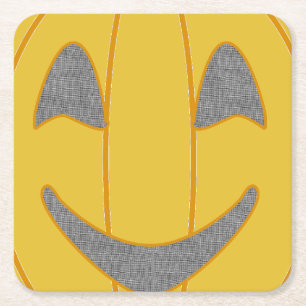 Vrolijke pompoen kostuum ontwerp Halloween Sinaasa Kartonnen Onderzetters