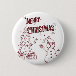 Vrolijke Prettig Kerstfeest Ronde Button 5,7 Cm