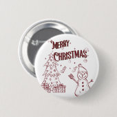 Vrolijke Prettig Kerstfeest Ronde Button 5,7 Cm (Voorkant /achterkant)