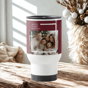 Vrolijke Prettige Gezegende Kerst Foto Reisbeker