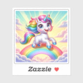 Vrolijke Prism eenhoorn grillig Sticker (Vel)