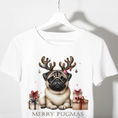 Vrolijke Pugmas Kerstmis Huisdier Pug Dog Feesteli Tri-Blend Shirt