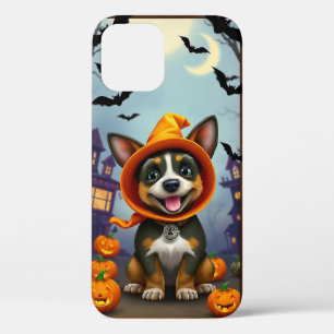 Vrolijke Pup in Halloween-trui Vreugde Case-Mate iPhone Case