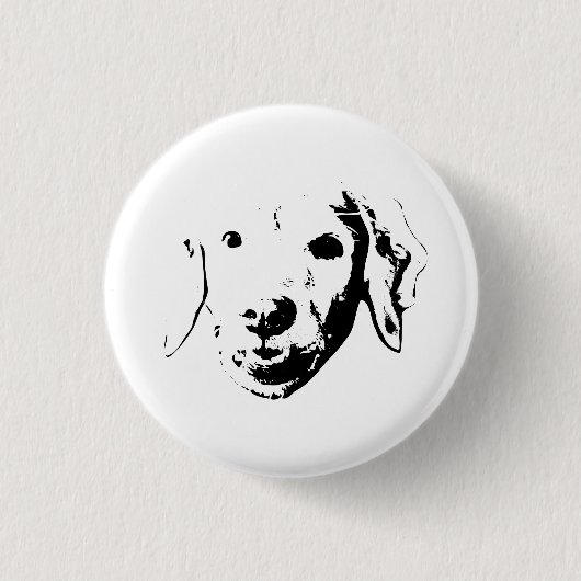 Vrolijke Puppy Badge Ronde Button 3,2 Cm (Voorkant)