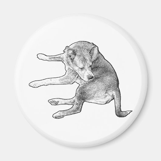 Vrolijke Puppyplek Magneet (Voorkant)