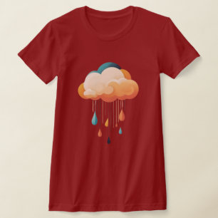 Vrolijke Raincloud met regendruppels T-shirt
