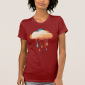 Vrolijke Raincloud met regendruppels T-shirt (Voorkant)