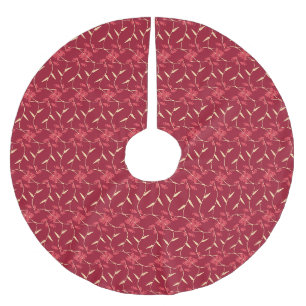 Vrolijke Regal Bloemen Rood Kerstboom Rok