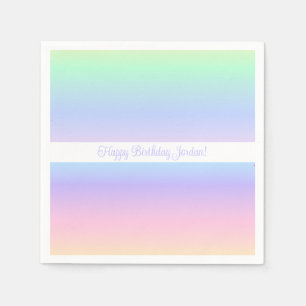 Vrolijke Regenboog Ombre Kinderen Verjaardag Paste Servet