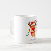Vrolijke Reindeer Coffee Mok (Voorkant links)