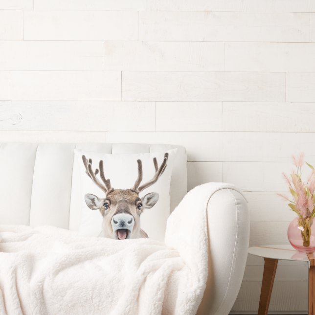 Vrolijke Rendieren Sierkussen Kerst Feestdagen (Bank)