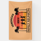 Vrolijke, retro Family Reunion welkom banner (Verticaal)