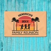 Vrolijke, retro Family Reunion welkom banner