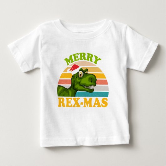 Vrolijke Rex-mas Kerstmis Dinosaur Cute Dino (Voorkant)