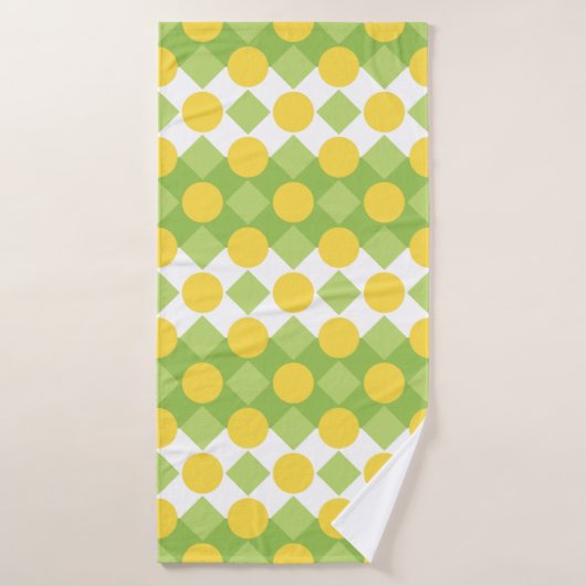 Vrolijke rijen van vormen Patroon Badhanddoek (Badhanddoek)