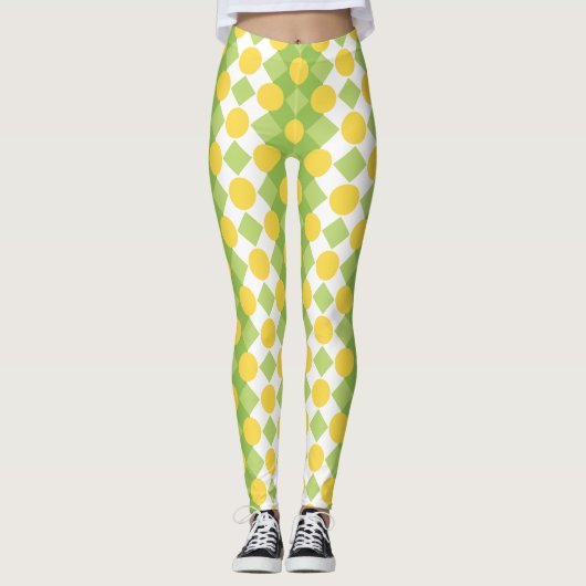 Vrolijke rijen van vormen Patroon Leggings (Voorkant)