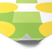 Vrolijke rijen van vormen Patroon Poster (Hoek)