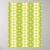 Vrolijke rijen van vormen Patroon Poster (Voorkant)