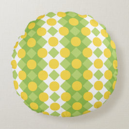 Vrolijke rijen van vormen Patroon Rond Kussen