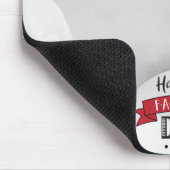 Vrolijke rode banner op de eerste vaderdag, oude t muismat (Hoek)