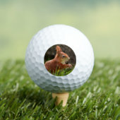 vrolijke rode eekhoorn golfballen (Insitu Shirt)