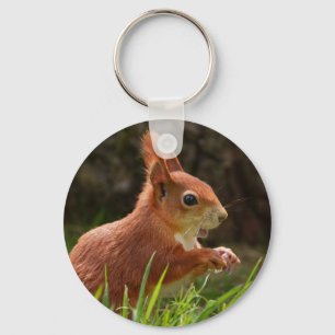 vrolijke rode eekhoorn sleutelhanger