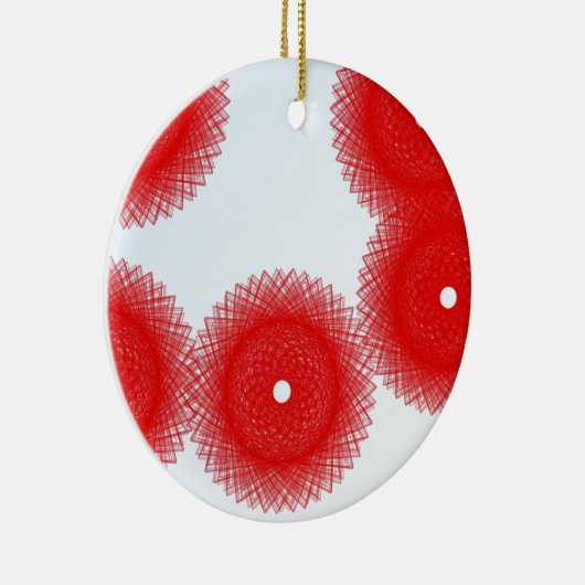 Vrolijke rode kleur keramisch ornament (Rechts)