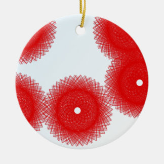 Vrolijke rode kleur keramisch ornament